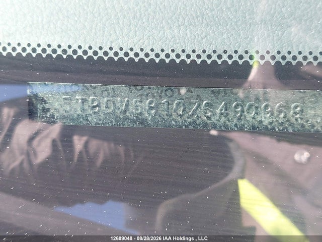 12689048 :رقم المزاد ، 5TBDV58107S490968 vin ، 2007 Toyota Tundra Crewmax Limited مزاد بيع