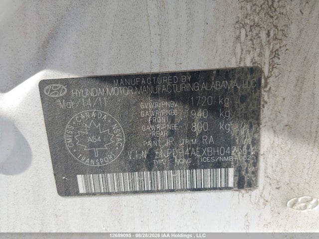 Продажа на аукционе авто 2011 Hyundai Elantra, vin: 5NPDH4AEXBH042564, номер лота: 12689095
