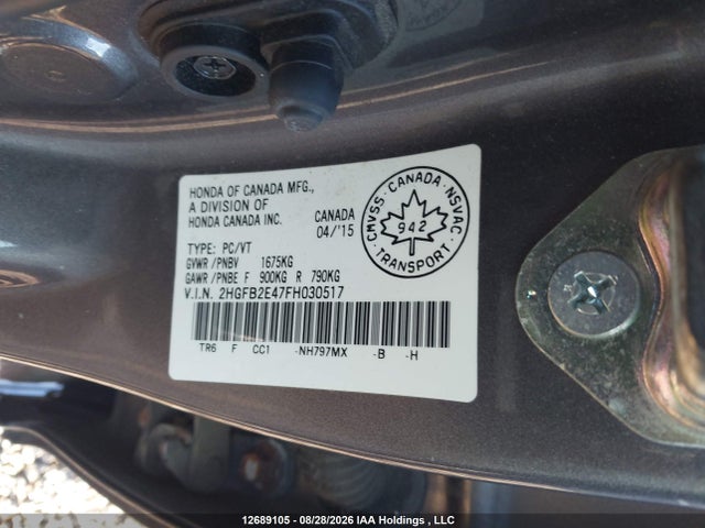 Honda Civic Lx 2015 2HGFB2E47FH030517 Image 9