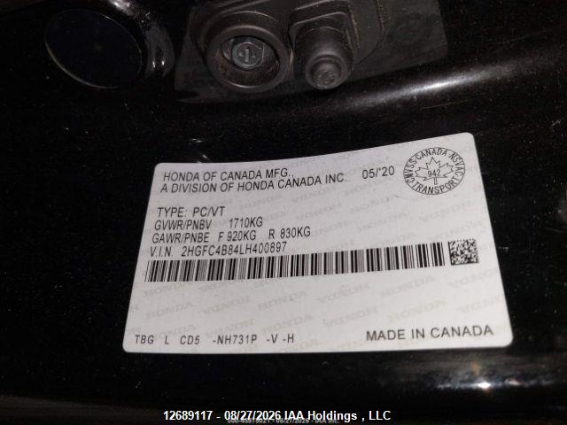 Honda Civic Sport 2020 2HGFC4B84LH400897 Image 10