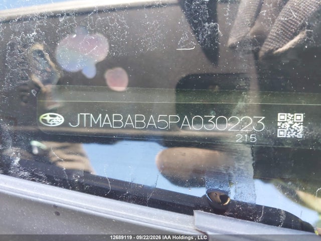 12689119 :رقم المزاد ، JTMABABA5PA030223 vin ، 2023 Subaru Solterra Premium/limited/touring مزاد بيع