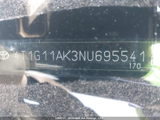 4T1G11AK3NU695541 Toyota CAMRY SE