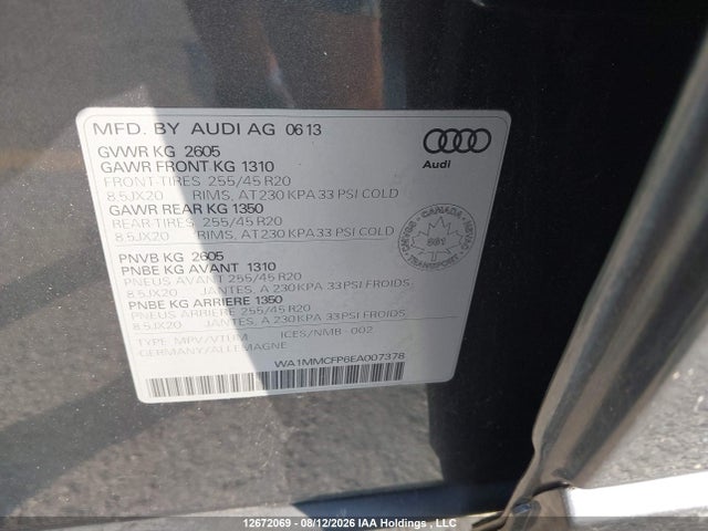Audi Q5 Tdi Technik 2014 WA1MMCFP6EA007378 Image 21