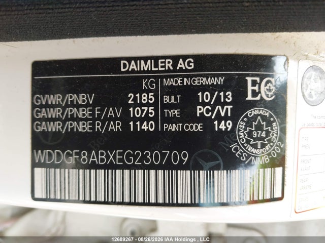 WDDGF8ABXEG230709 Mercedes-Benz C 300 4matic