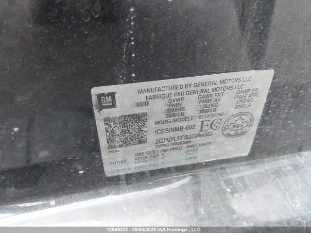 GMC SIERRA 1500 2018 1GTV2LEC8JZ284561 Image 9