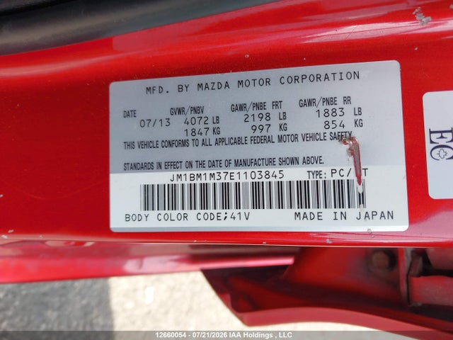 JM1BM1M37E1103845 Mazda Mazda3 Gt-sky