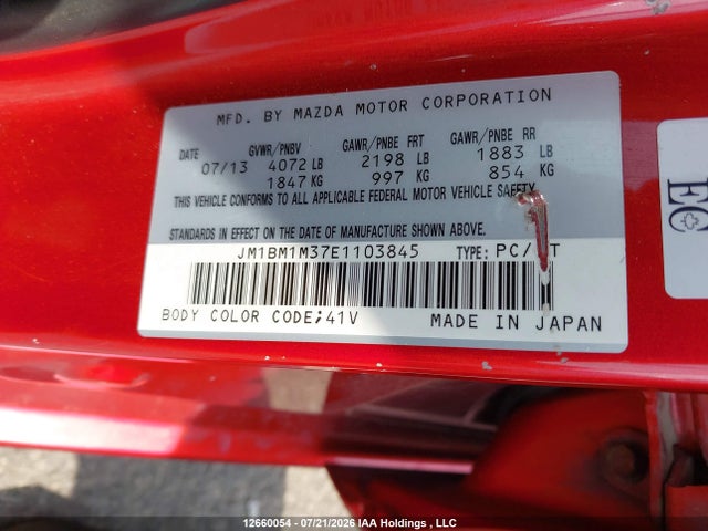 JM1BM1M37E1103845 Mazda Mazda3 Gt-sky