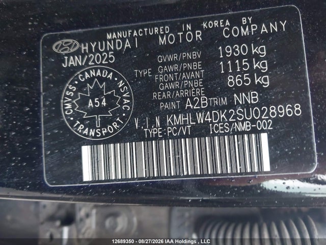 KMHLW4DK2SU028968 Hyundai ELANTRA N
