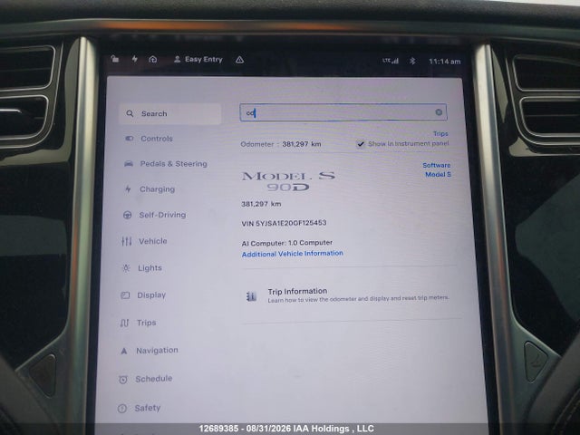 Tesla Model S 60d/70d/75d/85d/90d 2016 5YJSA1E20GF125453 Image 15