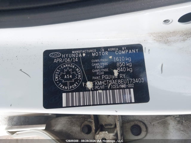 Aukcja sprzedaży 2014 Hyundai Accent L, vin: KMHCT5AE8EU173403, numer aukcji: 12689388