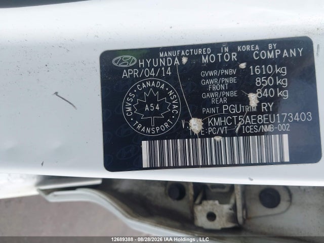 Aukcja sprzedaży 2014 Hyundai Accent L, vin: KMHCT5AE8EU173403, numer aukcji: 12689388