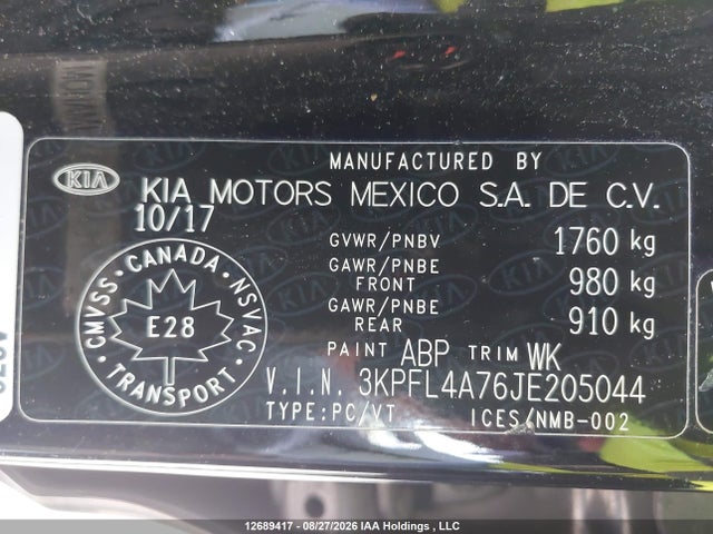 KIA Forte Lx/lx+ 2018 3KPFL4A76JE205044 Image 19