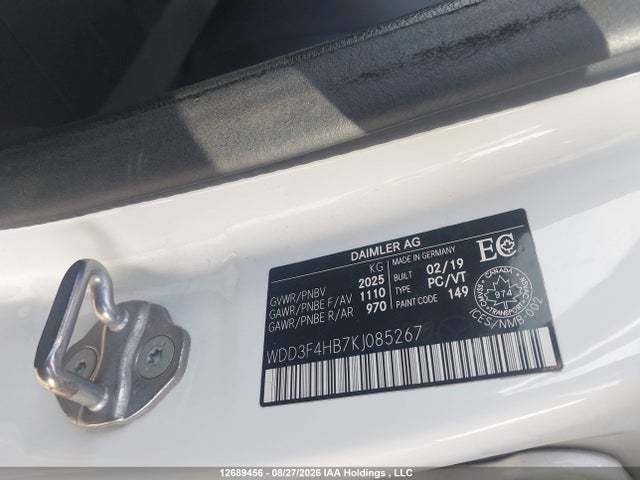 WDD3F4HB7KJ085267 Mercedes-Benz A 250 4matic