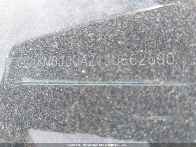 12689518 :رقم المزاد ، KM8J3CA21JU662690 vin ، 2018 Hyundai Tucson Limited/sport And Eco/se مزاد بيع