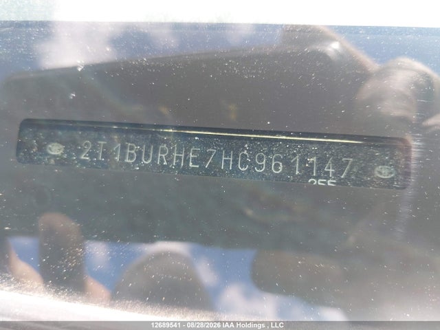 Продаж на аукціоні авто 2017 Toyota Corolla L/le/xle/se/xse, vin: 2T1BURHE7HC961147, номер лоту: 12689541