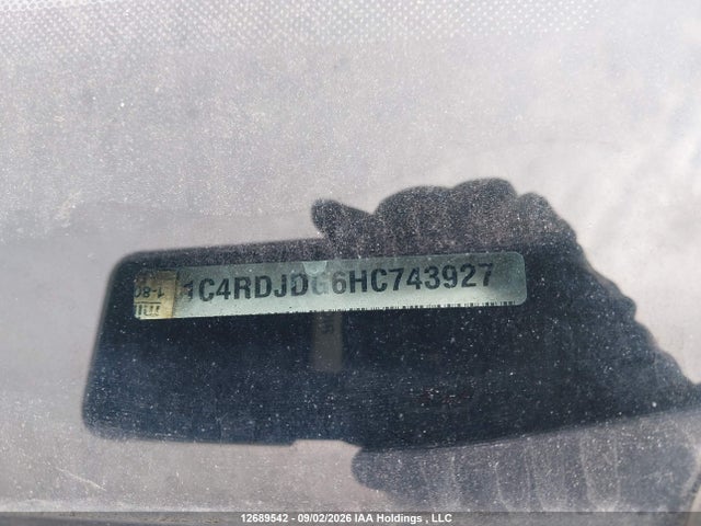 12689542 :رقم المزاد ، 1C4RDJDG6HC743927 vin ، 2017 Dodge Durango Gt مزاد بيع