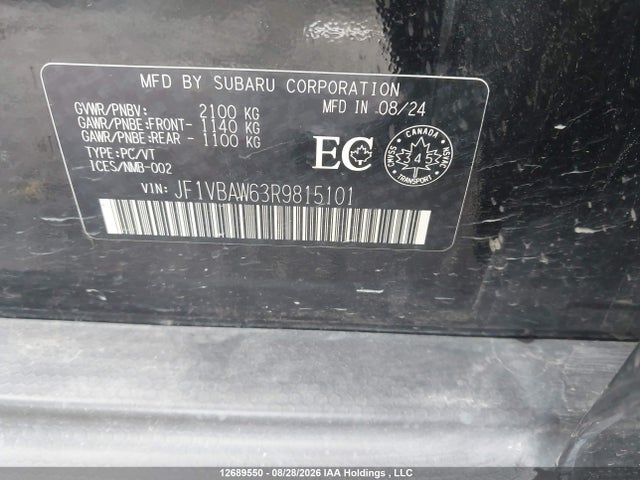 JF1VBAW63R9815101 Subaru Wrx Rs