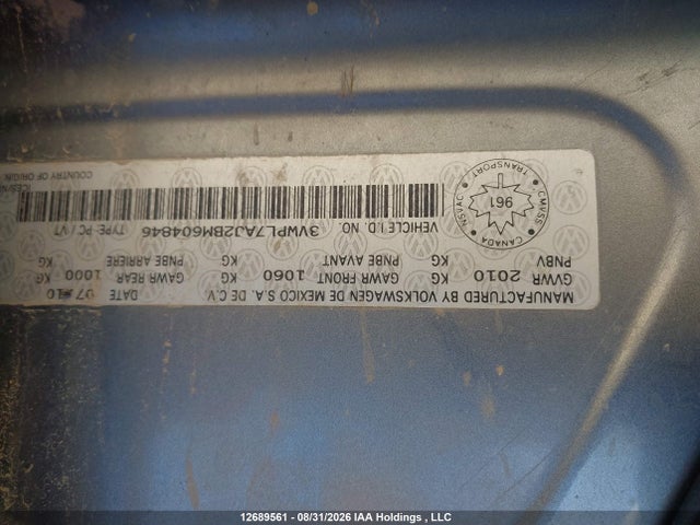 Продажа на аукционе авто 2011 Volkswagen Jetta Tdi, vin: 3VWPL7AJ2BM604846, номер лота: 12689561