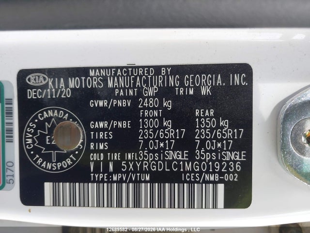 KIA SORENTO LX 2021 5XYRGDLC1MG019236 Image 19