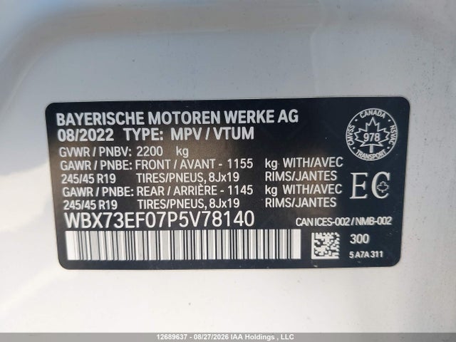 BMW X1 Xdrive28i 2023 WBX73EF07P5V78140 Image 9