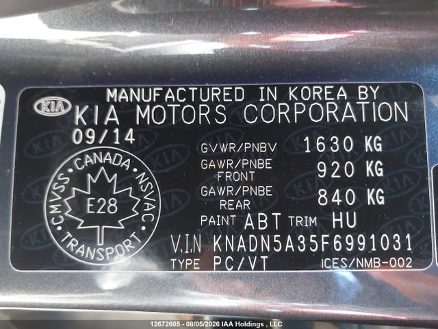 KIA Rio Ex/lx/lx+/sx 2015 KNADN5A35F6991031 Image 18