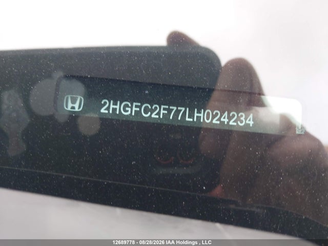Aukcja sprzedaży 2020 Honda Civic Ex, vin: 2HGFC2F77LH024234, numer aukcji: 12689778