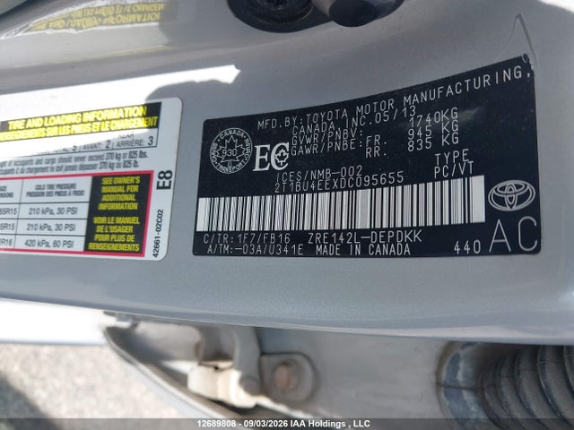 Продаж на аукціоні авто 2013 Toyota Corolla, vin: 2T1BU4EEXDC095655, номер лоту: 12689808