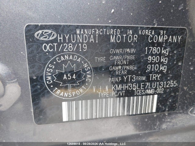 KMHH35LE7LU131255 Hyundai Elantra Gt Preferred Manual