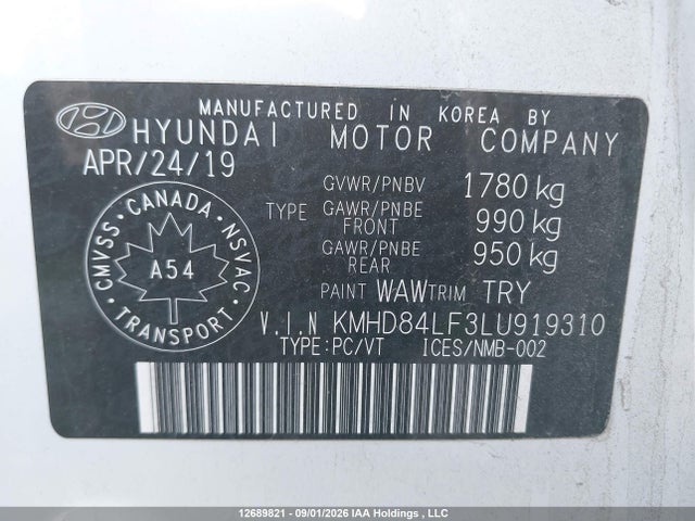 Hyundai Elantra 2020 KMHD84LF3LU919310 Image 18