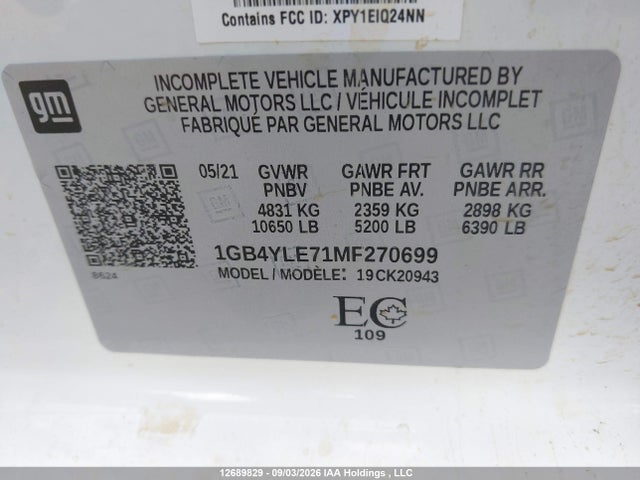 1GB4YLE71MF270699 Chevrolet Silverado K2500 Heavy Duty