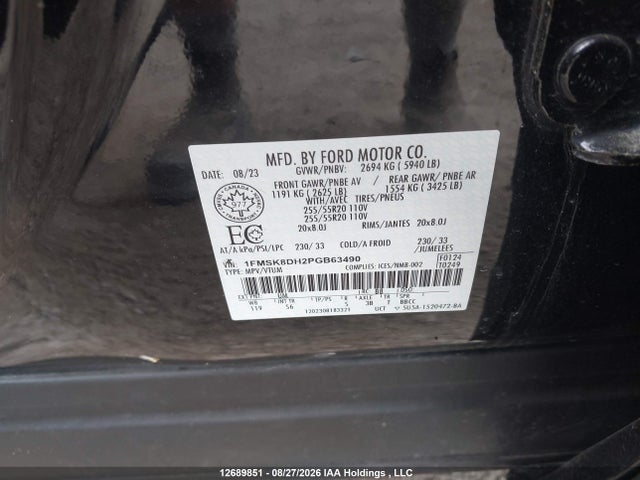 2023 Ford Explorer მანქანა იყიდება აუქციონზე, vin: 1FMSK8DH2PGB63490, აუქციონის ნომერი: 12689851