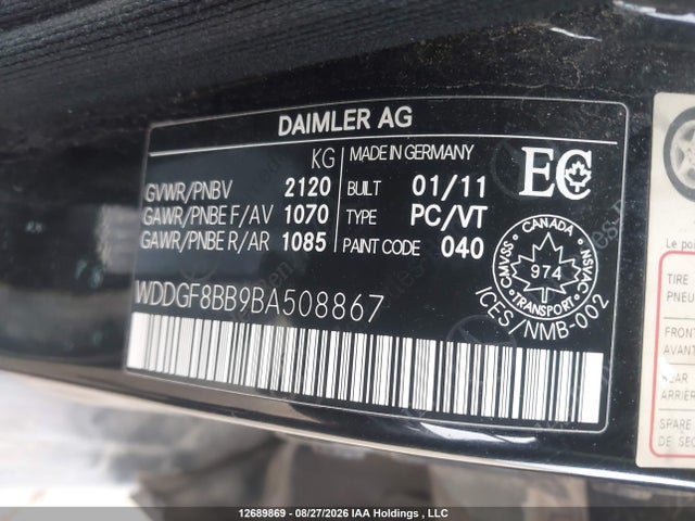 Продажа на аукционе авто 2011 Mercedes-benz C 300 4matic, vin: WDDGF8BB9BA508867, номер лота: 12689869