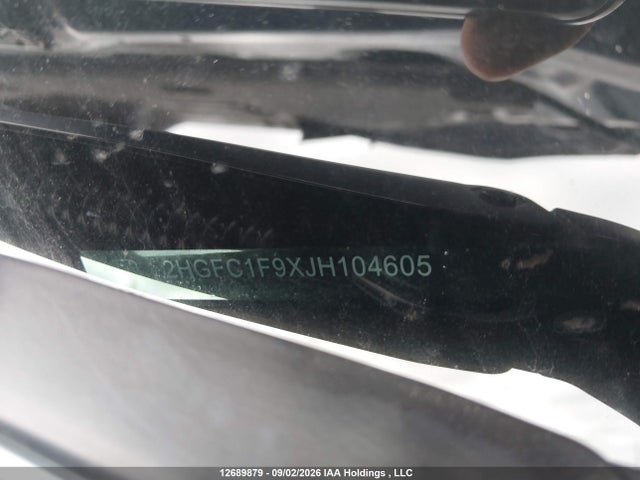Aukcja sprzedaży 2018 Honda Civic Touring, vin: 2HGFC1F9XJH104605, numer aukcji: 12689879