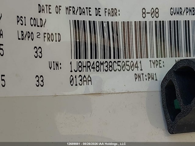 Aukcja sprzedaży 2008 Jeep Grand Cherokee Laredo, vin: 1J8HR48M38C505041, numer aukcji: 12689881