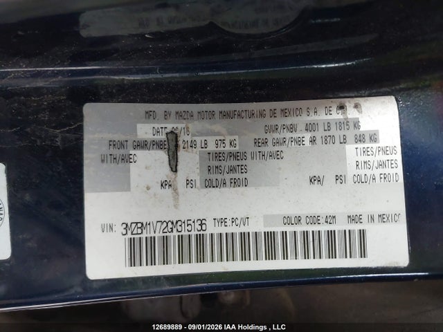 Mazda 3 TOURING 2016 3MZBM1V72GM315136 Image 9