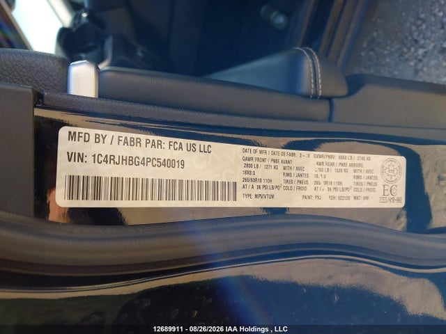 Продажа на аукционе авто 2023 Jeep Grand Cherokee Limited, vin: 1C4RJHBG4PC540019, номер лота: 12689911