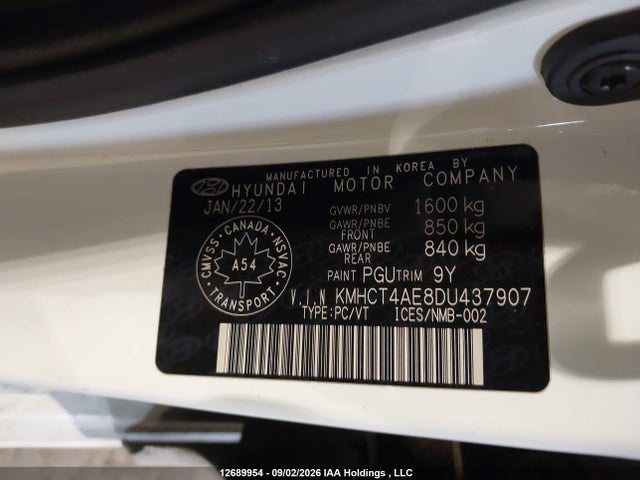 Продаж на аукціоні авто 2013 Hyundai Accent Gl, vin: KMHCT4AE8DU437907, номер лоту: 12689954