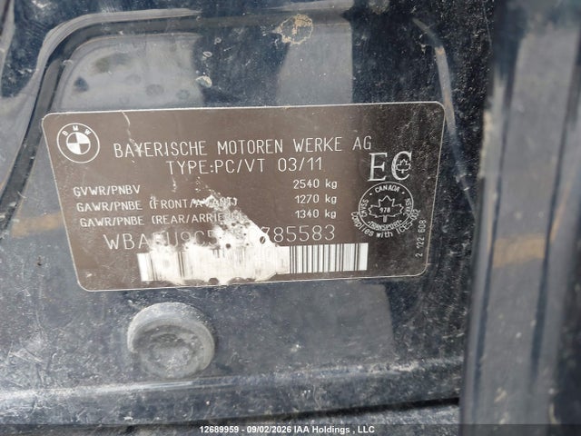 Продаж на аукціоні авто 2011 Bmw 550i Xdrive, vin: WBAFU9C54BC785583, номер лоту: 12689959