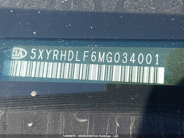 Aukcja sprzedaży 2021 Kia Sorento Ex, vin: 5XYRHDLF6MG034001, numer aukcji: 12689970