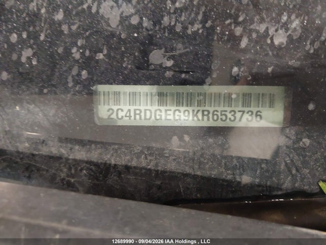 Продаж на аукціоні авто 2019 Dodge Grand Caravan Gt, vin: 2C4RDGEG9KR653736, номер лоту: 12689990