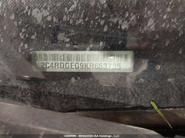 Продаж на аукціоні авто 2019 Dodge Grand Caravan Gt, vin: 2C4RDGEG9KR653736, номер лоту: 12689990