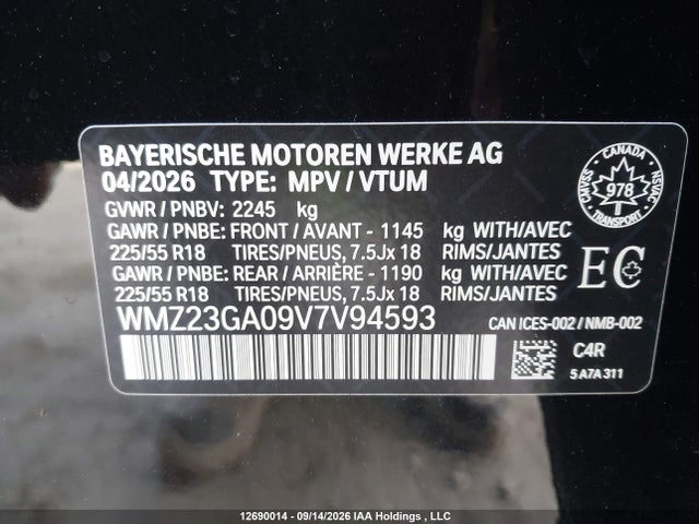 Mini COOPER COUNTRYMAN 2027 WMZ23GA09V7V94593 Image 9