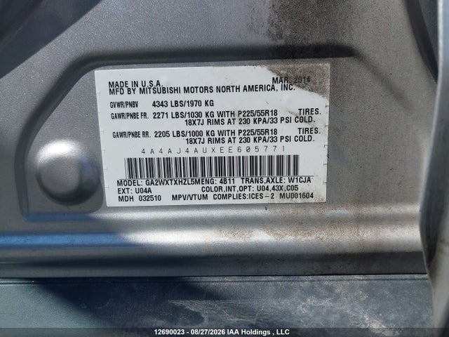 Mitsubishi Rvr Gt 2014 4A4AJ4AUXEE605771 Image 19
