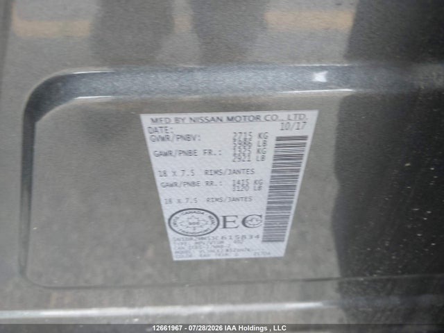 5N1DR2MM5JC615834 Nissan Pathfinder Midnight Edition/platinum/s/sl Premium/sv Tech