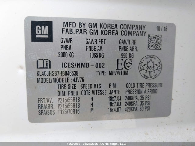 Buick Encore Premium 2017 KL4CJHSB7HB046538 Image 9