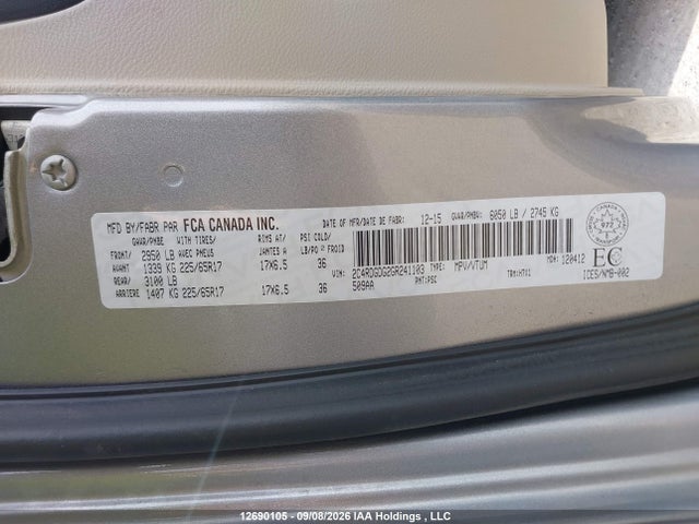 Dodge Grand Caravan Crew 2016 2C4RDGDG2GR241103 Image 9