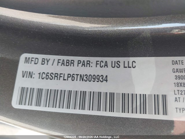 1C6SRFLP6TN309934 RAM 1500 Rebel