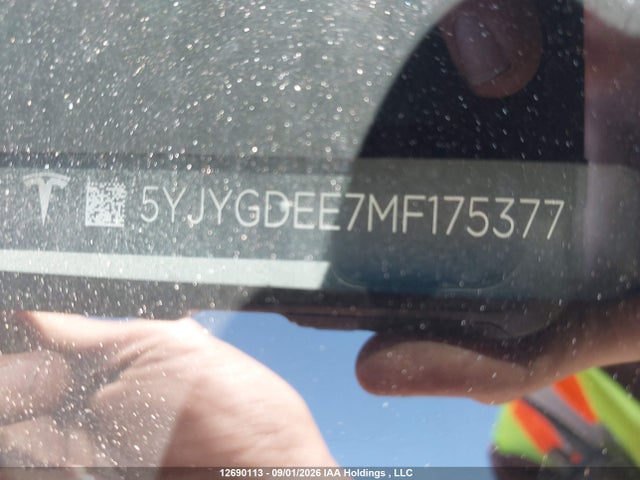 Aukcja sprzedaży 2021 Tesla Model Y Long Range, vin: 5YJYGDEE7MF175377, numer aukcji: 12690113