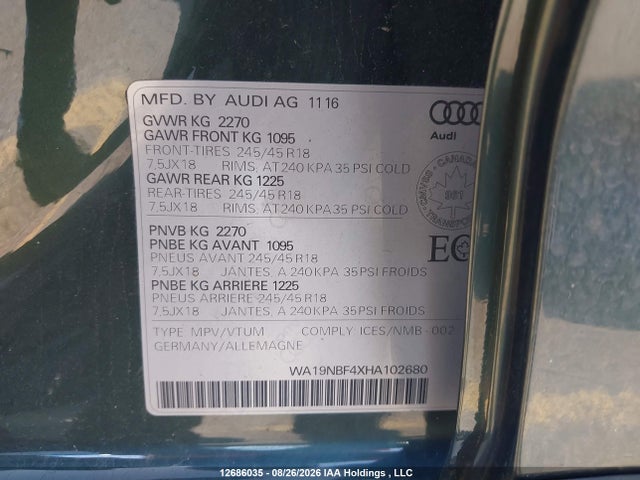 WA19NBF4XHA102680 Audi A4 Allroad 2.0t Technik