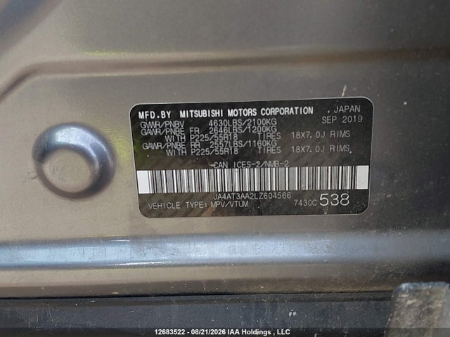 Mitsubishi Eclipse Cross Es 2020 JA4AT3AA2LZ604566 Image 18